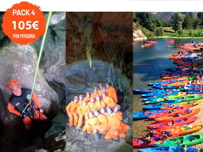 Pack 4 despedida de soltero: descenso del Sella, espeleología y barranquismo