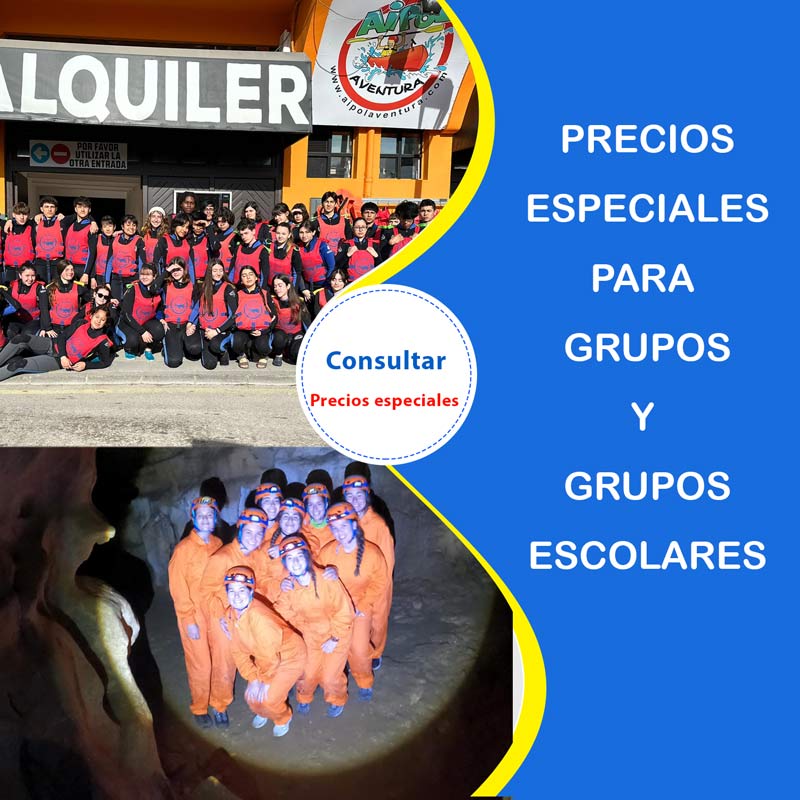 Precios especiales para grupos y grupos escolares