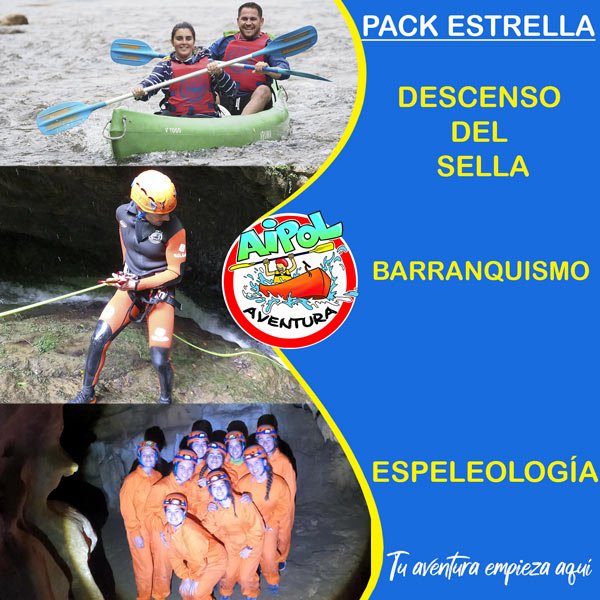 Pack descenso del Sella, con barranquismo y espeleología