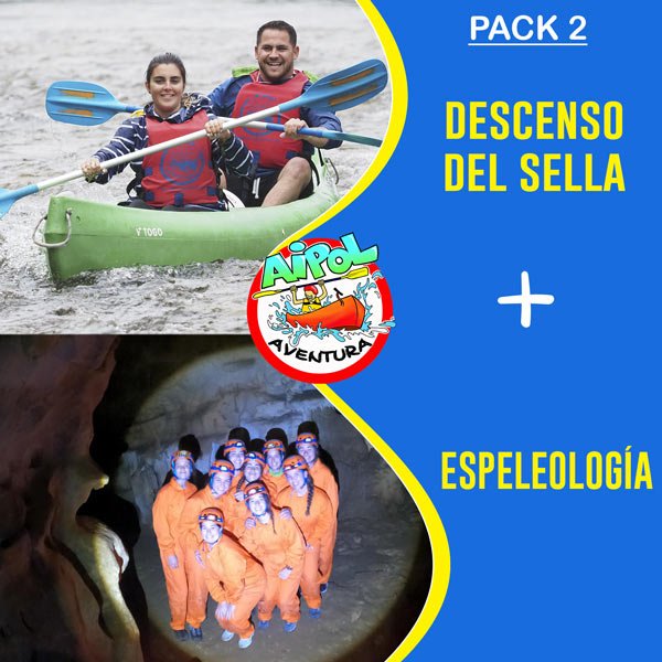 Pack de turismo activo descenso del Sella y espeleología