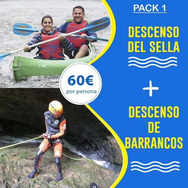 Pack descenso del Sella y descenso de barrancos en Asturias